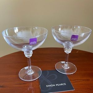 Simon Pearce Champagne/Martini Glasses
